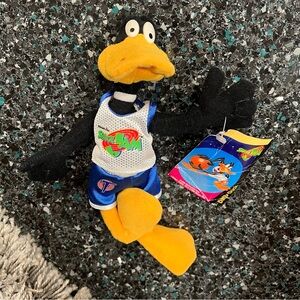 Vintage Warner Bros Space Jam Daffy Duck Plush McDonalds 9” 1996